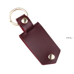 NEWDIY Sublimation Transfer Photo Sticker Keychain Gifts for Women Leather Aluminum Alloy Car Key Pendant Gift RRD12357