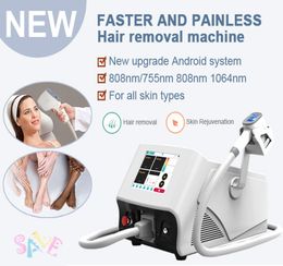 Portable 755 808 1064nm Multi Wavelengths Diode Laser Cooling Head Painless Epilator Face Body Hair Removal Device Beauty Machine For All Skin Types