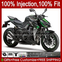 Injection Mold Fairings For KAWASAKI NINJA Z-1000 Z 1000 R 2010-2013 Years green blk stock Bodys 15No.9 Z-1000R Z1000 10 11 12 13 Z1000R 2010 2011 2012 2013 OEM Bodywork