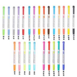 Highlighters 10 Colours Double Headed Fluorescent Pen Creative Art Marker Pens School Supplies Cute Kawaii Stationery Work