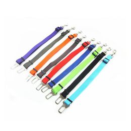 Seatbelt Harness Leash Nylon Dog Seat Belt Leashes Pet Dogs Car Belts Puppy Travel Clip Supplies 10 Colours durable