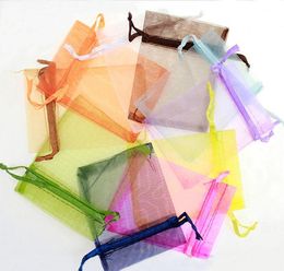 jewelry pouches, bags colors 7*9cm mesh organza gift pouch wedding party xmas candy drawstring package