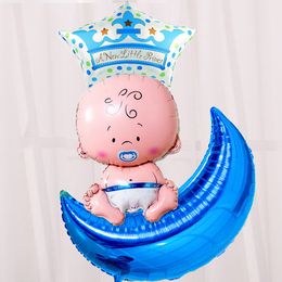 Kids Baby Shower Party Decoration 36inch Moon Balloons Birthday Wedding Prom Event Decor Aluminium Foil Balloon