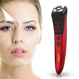 6 In 1 EMS Facial Lifting RF Photorejuvenation Devices Anti Wrinkles Face Tightening LED Beauty Skin Care Tool Massager