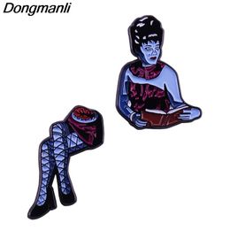 Pins, Brooches P5664 Dongmanli 80s Horror Comedy Movie Sexy Lady Hard Enamel Pins Women Men Badge Backpack Collar Lapel Collection Jewellery