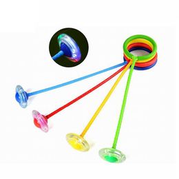 Outdoor Games LED Random Colours Flashing Jumping Ball Fun Toy Balls for Kids Child Sport Movement Ankle Skip Colour Rotating Bouncing Balls Activities