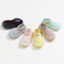 baby sock shoes for summer thin mesh non-slip short tube baby shoes cutout 210326