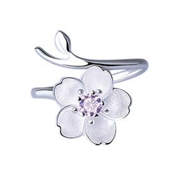 simple elegant silver rings Australia - 925 Jewelry Purple Zircon Cherry Simple Fashion Silver Ring For Women Engagement Wedding Elegant Accessories