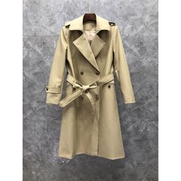 Xiaozi Western British Style Niche Temperament Trench Coat Dress Womens Autumn European Goods New Cinched Mid-Length Dress 9x