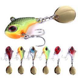 1PC Metal Mini with Spoon Trout Fishing Lure 9g Sinking Lures Rotating Tail Fish Tackle Vibration Spinner Fast Delivery VIB bait