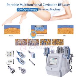 7 in 1 Cryolipolysis Slimming Machine With 3 Cryo Heads Removal Fat 40KHz Cavitation RF Lipo Laser Cryotherapy Coolsculpt Beauty Equipment