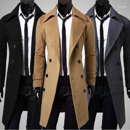 Men's Blazer Jackets Winter Men Slim Stylish Trench Coat Double Breasted Long Jacket Parka Plus Size In Jackets1