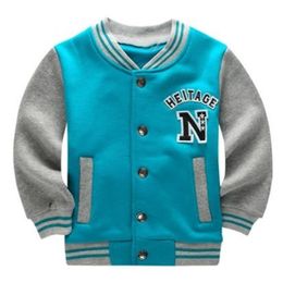 boys coats childrens Stitching sleeve children's casual bomber jacket autumn and winter fashion warm 211204