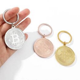 Bitcoin BTC Keychain Music Band Keyring Pendant Women and Men Jewelry Collection Gift virtual currency keychain
