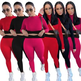 New Fall winter clothes Women cotton tracksuits long sleeve sportswear pullover hoodie crop top+pants two Piece Set Outfits Plus size Casual black sweatsuits 5644