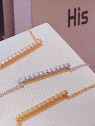 Brand Pure 925 Sterling Silver Jewellery For Women Beach Necklace Cube Diamond Drop Pendants Fashion Design Summer Neckalce