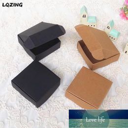 Gift Wrap Black/Brown/White Cardboard Box Candle Packaging For Wedding Handmade Soap Kraft Paper Boxes 8.5*8.5*3.5CM1 Factory price expert design Quality Latest Style