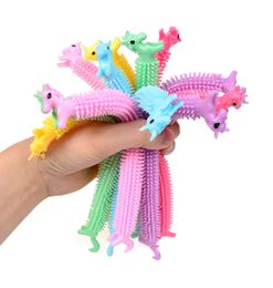 funny fidget toys UK - fidget toys Sensory Toy Noodle Rope TPR Stress Reliever Unicorn Malala Le Decompression Pull Ropes Anxiety Relief For Kids Funny