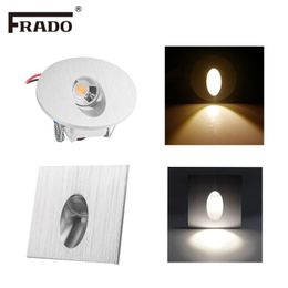led 1w UK - Wall Lamp LED Stairs Recessed Square Step Porch Pathway Light 1W Basement Bulb AC 100-245V