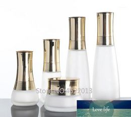 Storage Bottles & Jars 120ml100ml45ml30ml 10Pieces Frosted Glass Cosmetic Lotion Pump Bottle, Emulsion/Foundation Beauty Container, 50G Crea