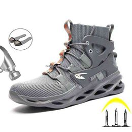 2021 Novos Botas de Segurança de Trabalho para Homens Sapatos de Segurança Sapatos de Segurança Indestrutível Homens Tênis de Trabalho Masculino Steel Toe Shoes Industrial