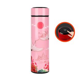 304 Stainless Steel Fashion Painted Water Bottle Coffee Mug Smart Colour Changing Temperature Vacuum Flask Tumbler Gift