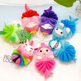 Children Baths Ball Brushes baby cute cartoon bath flower balls soft non loose Mermaid baths flowers tide 9241