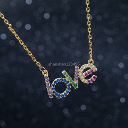 World Bar Love Heart Diamond Necklace Gold Chains Pendant Necklaces for Women Girls Fashion Jewellery Will and Sandy