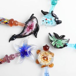 wholesale!Two styles are Smoking Tool available Built-In Flower Glass Dabber Heady Dab Accessories For Wax Oil Tobacco Quartz Banger Rig