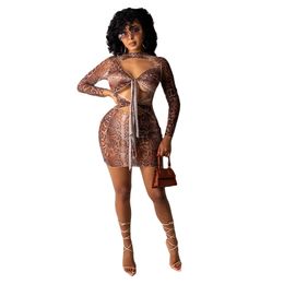 Midnight Party Wear Women Sexy See-Through Contrast Patchwork Mini Dress Chic Bodycon Long Sleeve Undefined Streetwear 210525