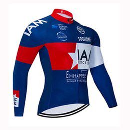 IAM Pro team Spring/Autum Men's Cycling Long Sleeves jersey Road Racing Shirts Riding Bicycle Tops Breathable Outdoor Sports Maillot S21050790