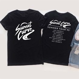 Julie and The Phantoms Shirt Harajuku Cotton Ghost Band -shirt Men Sunset Curve Graphic Shirts Plus Size 210623