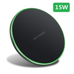 Hot 15W Qi Wireless Charger Portable Station for Samsung S9 S10E S20 Type C Fast Charging Pad for Xiaomi Mi 10 9