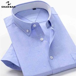 6XL 7XL 8XL 9XL 10XL Classic Print Men's Loose Short Sleeve Shirt Summer Brand Clothing Large Size Business Casual 210721