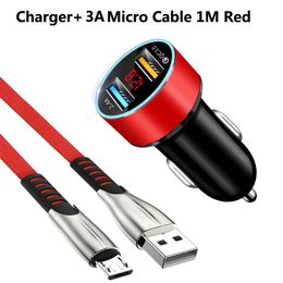 Fast Charging Super Charger 5A Type-C Phone Cable For Samsung S20 S9 S8 Xiaomi Huawei P30 Pro Fast Charging QC 3.0 Car Charger