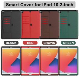 PU Leather Tablet Cases for iPad 10.2 [7th/8th Generation] Mini 5 Air 4/3/2/1 Pro 11/9.7 inch Samsung Galaxy Tab A T220 Multi Angle Viewing 3-Layer Shockproof Protection Case