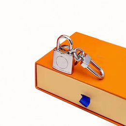 New alloy lock design astronaut keychains accessories designer keyring solid metal car key ring gift box packaging