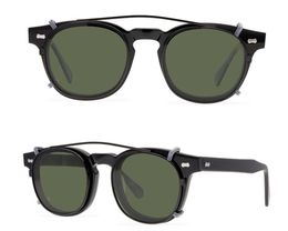 Brand Shades Clip-on Polarised Sunglasses Men Eyeglasses Frames Women Eyewear Grey Lenses Sun Glasses Optical Spectacle Frame with Box