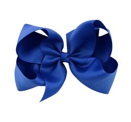 2021 6 Inch Baby Girl Children hair bow boutique Grosgrain ribbon clip hairbow Large Bowknot Pinwheel Hairpins Hair Accessories decoration