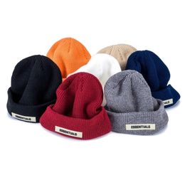 essentials hat UK - Essentials Beanies Winter Hats For Women Men Autumn Docker Brimless Cap Designer Bonnets Wholesale Ladies Accessories Skullcap