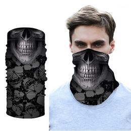 Seamless Balaclava Digital Printing Magic Scarf Tricks Versatile Skull Horror Clown Outdoor Sport Headband Mascarillas Cycling Caps & Masks