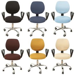 1set Office Chair Cover Computer Split Slipcover Spandex Silla Estudio Elastic Seat Gamer Protector 211207