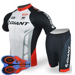 GIANT team Cycling Short Sleeves jersey (bib) shorts sets riding bike Summer breathable wear clothing ropa ciclismo 9D gel pad F2005