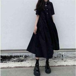 Street Japanese Lolita Dress es Spring Autumn Women Long Midi Kawaii Vintage Black Chic Xxl 210623