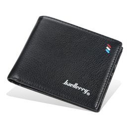2020 Business Men Wallets Short Name Engraving Solid Purse Sample Style Card Horder Famous Quality Carteria