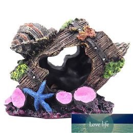 Small Fish Tank Decoration Aquarium Cave House with Shell Broken Bucket Factory price expert design Quality Latest Style Original Status