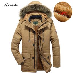 DIMUSI Winter Jacket Male Thick Thermal Cotton Parka Coats Male Casual Hoodies Faux Fur Collar Windbreaker Long Coats 6XL,TA279 Y1122