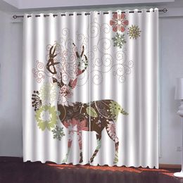 Customise 2021 3D Curtain animal For Living Room Bedroom Window Treatment Thermal curtains