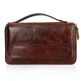 Men Long Genuine Leather Purse Clutch Carteiras Mujer Handy Wallets