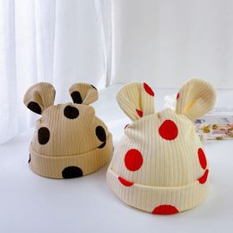 Infant Baby Hat Cute Ears Headwear Child Toddler Kids Cotton Beanies Cartoon Dots Hats Babies Caps